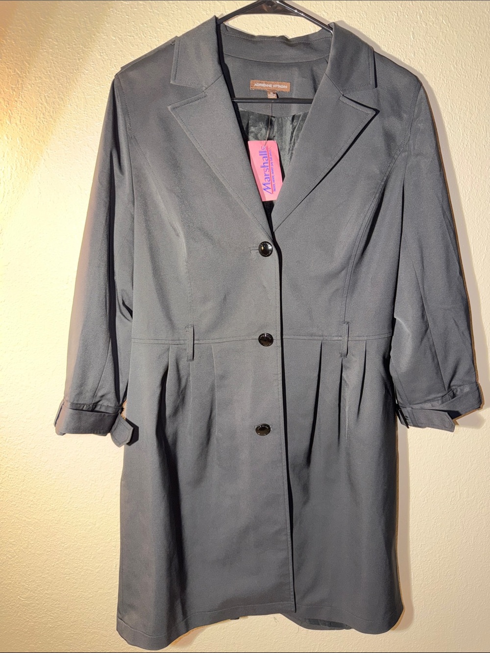 Adrienne Vittadini NWT $140 retail Women's Button-Front Coat